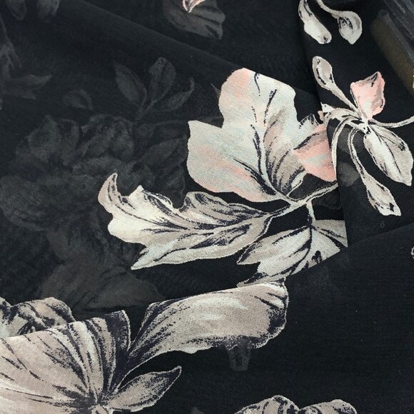 Mind Code Black Floral Cardigan | Elbow Length Sleeves - Picture 3 of 5